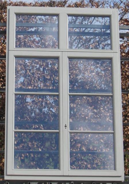 meranti houten raam , chassis ,venster 138 x 217 steeengrijs, Doe-het-zelf en Bouw, Raamkozijnen en Schuifdeuren, Inclusief glas
