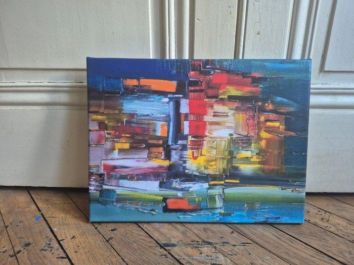 Bruno Cantais (1966) - Composition Abstraite, Antiquités & Art, Art | Peinture | Moderne