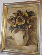 École européenne (XX) - Sonnenblumen in Vase, Antiek en Kunst