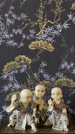 Double largeur. Tissu imprimé avec motif gravé japonais,