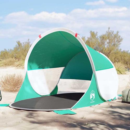 vidaXL Strandtent pop-up waterdicht zeegroen, Caravans en Kamperen, Tenten, Nieuw, Verzenden