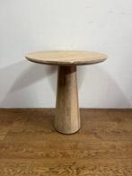 Gebruikte Travertin Tafel (70cm) - T1594- Vintage/Café, Huis en Inrichting, Ophalen, Nieuw