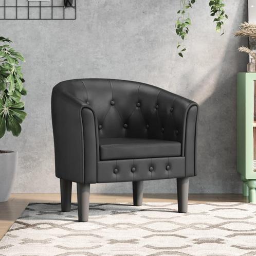 vidaXL Kuipstoel kunstleer zwart, Huis en Inrichting, Fauteuils, Nieuw, Verzenden