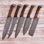 Keukenmes - Chefs knife - Hout en handgemaakt gevouwen, Antiek en Kunst