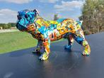 Beeld, street Art Engelse staande buldog - 27 cm - polyresin, Antiek en Kunst