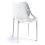 Stoel | Kunststof | Wit | In-/Outdoor | 500x610x800(h)mm, Zakelijke goederen, Verzenden, Nieuw in verpakking