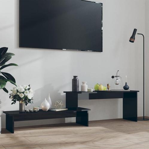 vidaXL Meuble TV Noir brillant 180x30x43 cm Aggloméré, Huis en Inrichting, Kasten |Televisiemeubels, Verzenden