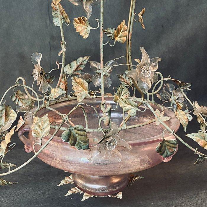 Kroonluchter - Glas, IJzer - Artistieke kroonluchter van, Antiek en Kunst, Curiosa en Brocante