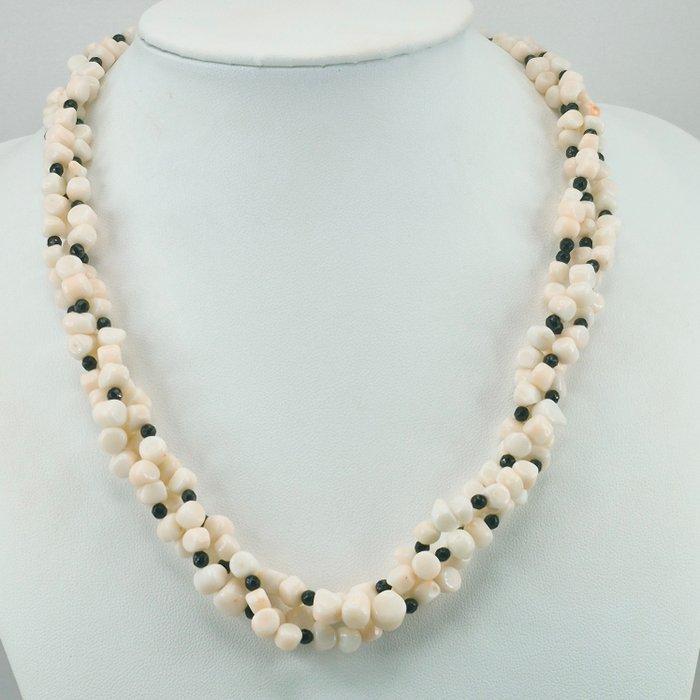 Corail - Onyx - Collier - CORALLO ROSATO, Antiek en Kunst, Curiosa en Brocante