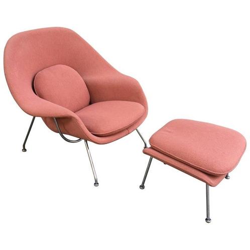 Lounge stoel met Hocker Womb roze, Huis en Inrichting, Fauteuils, Nieuw, Verzenden