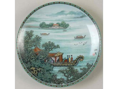 Scenes from Summer Palace Jingdezhen, boaters On Kunming..., Verzamelen, Overige Verzamelen, Gebruikt, Ophalen of Verzenden