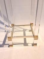 Pierre Vandel - Table dappoint - Verre, Acrylique, Laiton -