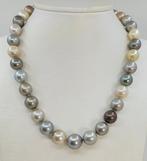 Halsketting 10.2x14.4mm multi Tahitiaanse parels, Zilver, Handtassen en Accessoires, Nieuw