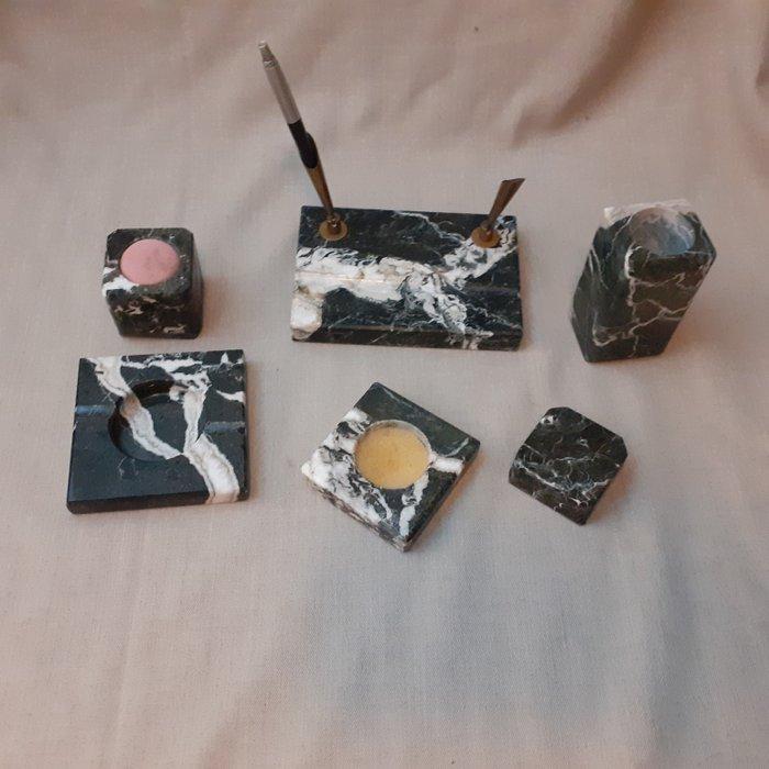 Bureauset - Art Deco - Marmer, Messing, Antiek en Kunst, Kunst | Designobjecten