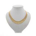 18 Krt. Gouden Cleopatra collier | 45 cm (schakelketting), Handtassen en Accessoires, Kettingen, Ophalen of Verzenden, Gebruikt