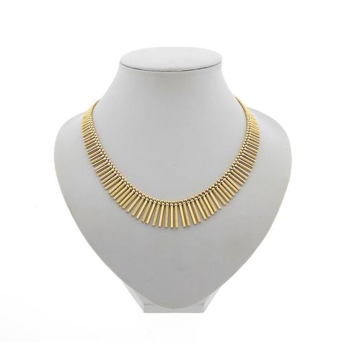 18 Krt. Gouden Cleopatra collier | 45 cm (schakelketting), Bijoux, Sacs & Beauté, Colliers, Enlèvement ou Envoi