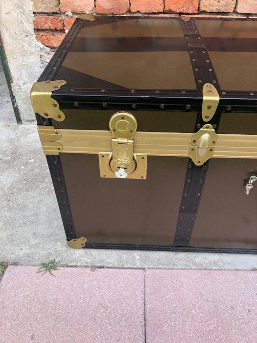 Fiam - Koffer - hout en brons - Met plafonddak, Antiek en Kunst, Curiosa en Brocante