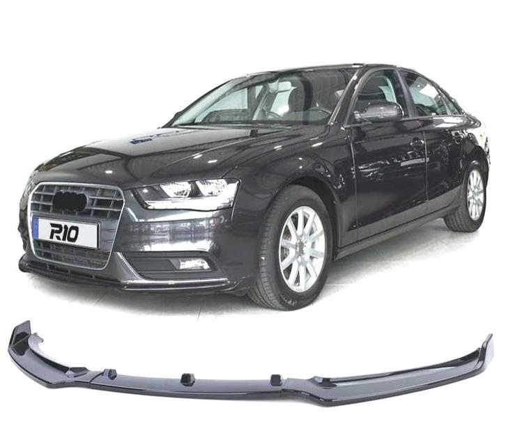 Spoiler Lame Frontal Pour Audi A4 B8 8K 11-15 Noir Brillant, Auto-onderdelen, Carrosserie, Verzenden