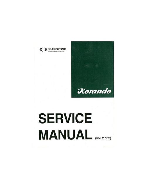 2002 SSANGYONG KORANDO WERKPLAATSHANDBOEK ENGELS, Autos : Divers, Modes d'emploi & Notices d'utilisation