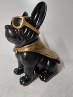 Beeld, dog with cape and sunglasses - 32 cm - polyresin