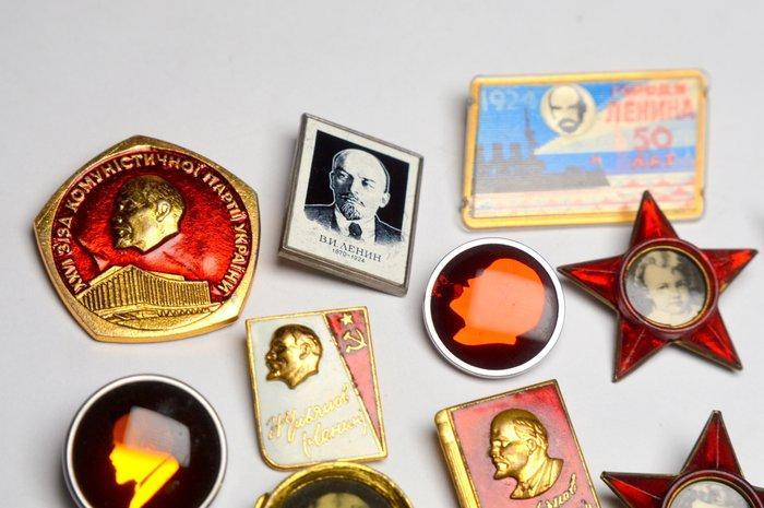 Themacollectie - USSR Soviet Pin Badge Lot - Vladimir Lenin, Antiek en Kunst, Antiek | Speelgoed