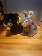 Steiff - Animal en peluche Panther Snuffi en Rabbit Hoppy -