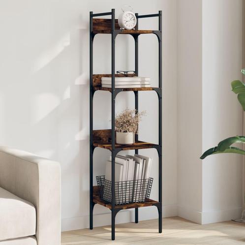 vidaXL Boekenkast 4-laags 35x30x138,5 cm bewerkt hout, Huis en Inrichting, Kasten | Boekenkasten, Nieuw, Verzenden