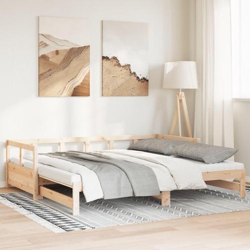 vidaXL Slaapbank met onderschuifbed en matras 90x190 cm, Huis en Inrichting, Slaapkamer | Bedden, Nieuw, Verzenden