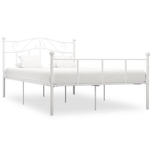 vidaXL Bedframe metaal wit 140x200 cm, Huis en Inrichting, Slaapkamer | Bedden, Nieuw, Verzenden