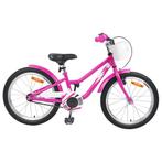 vidaXL Kinderfiets 18 Inch voor 5-7 jaar oud Donkerroze, Verzenden