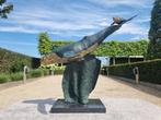sculptuur, Swimming whales - 57 cm - Aluminium