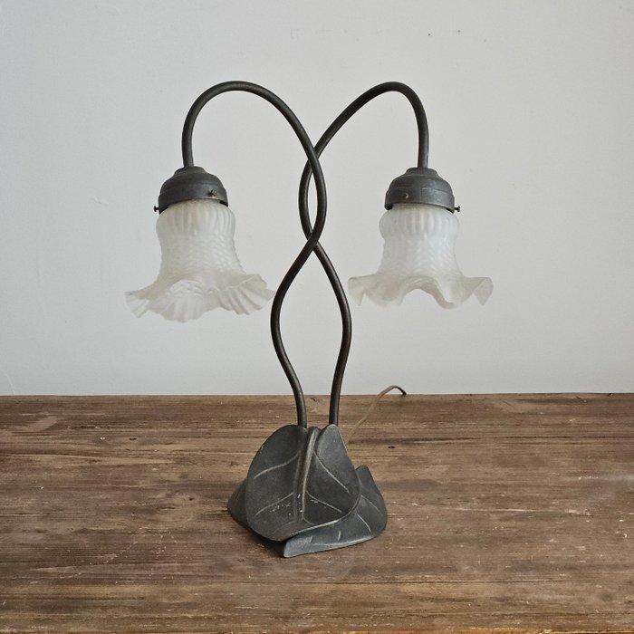 Lampe de table buffet - feuilles et tiges - En alliage,, Antiek en Kunst, Curiosa en Brocante