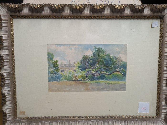 Carlo Brancaccio (1861-1920) - Paesaggio con grande albero, Antiek en Kunst, Kunst | Schilderijen | Klassiek