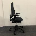 Tweedehands rH Mereo Ergo- bureaustoel zwarte stoffering, Huis en Inrichting, Ergonomisch, Gebruikt, Zwart, Bureaustoel