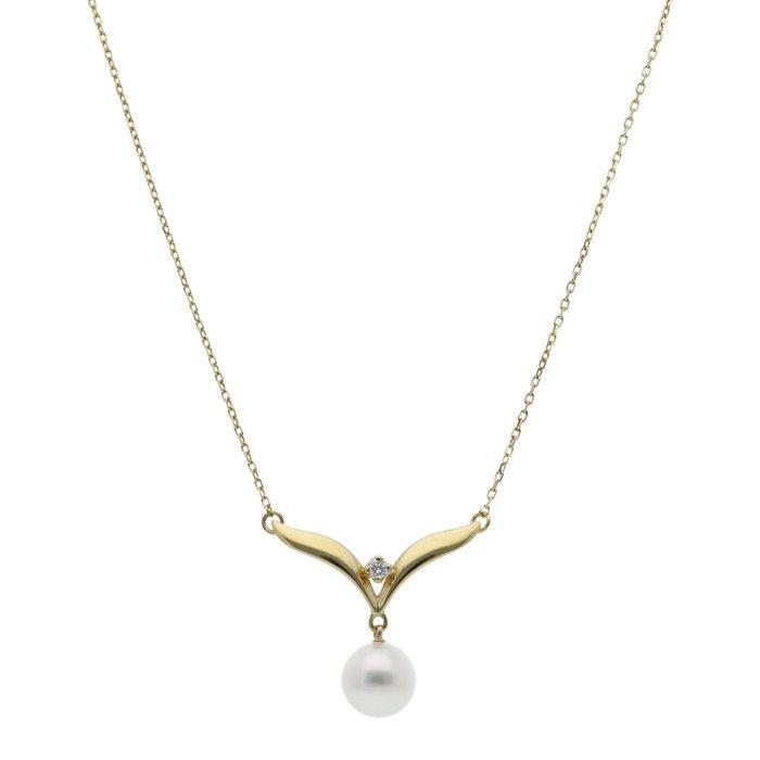 Mikimoto - Halsketting - 18 karaat Geel goud, Handtassen en Accessoires, Kettingen