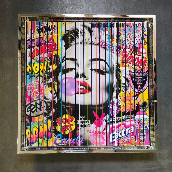 Elmago - Marilyn pop bubble 4 codebarre (large) luxe, Antiek en Kunst, Kunst | Schilderijen | Modern