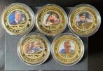 Themacollectie - Prachtige collectie van 5 herdenkingsmunten