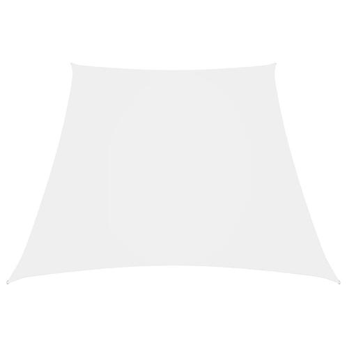 vidaXL Zonnezeil trapezium 3/5x4 m oxford stof wit, Tuin en Terras, Parasols, Nieuw, Verzenden