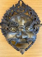 Oud-Aziatisch Brons Mahakala masker - 22 cm (Zonder, Antiek en Kunst