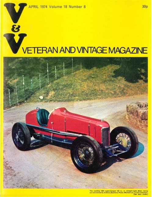 1974 VETERAN AND VINTAGE MAGAZINE 8 ENGELS, Livres, Autos | Brochures & Magazines, Enlèvement ou Envoi