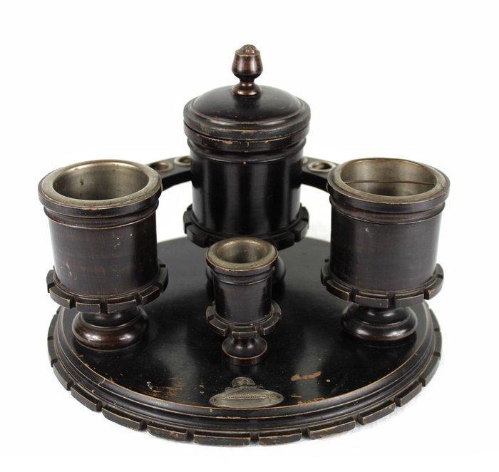 Inktpot - Hout, metaal, Antiek en Kunst, Antiek | Overige Antiek