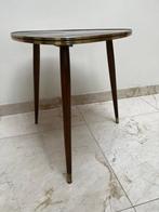 Bijzettafel - hout, messing, laminaat - Rockabilly