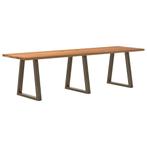 vidaXL Eettafel rechthoekig 280x80x74 cm massief eikenhout, Huis en Inrichting, Tafels | Eettafels, Verzenden, Nieuw