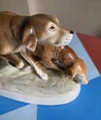 Royal Dux Porzellan-Manufaktur - Figurine - Two Hunting Dogs, Antiek en Kunst