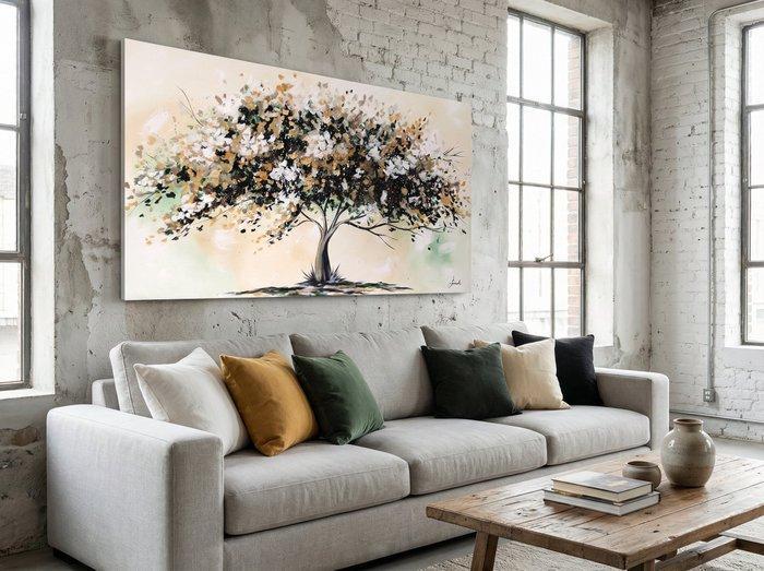 Monika Spiewak - Tree - Oil Painting Stretched On The Frame, Antiquités & Art, Art | Peinture | Moderne