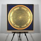 74 Cm - Large Painting of Tibetan Tradition - Mandala Mantra, Huis en Inrichting, Nieuw