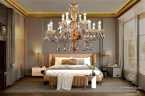 SLC Illumina - MG - Lustre - Cristal - MTGold18L, Antiek en Kunst, Kunst | Designobjecten