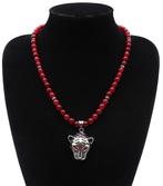 Robijn - Boeddhistische beschermende ketting - Luipaard,, Antiek en Kunst
