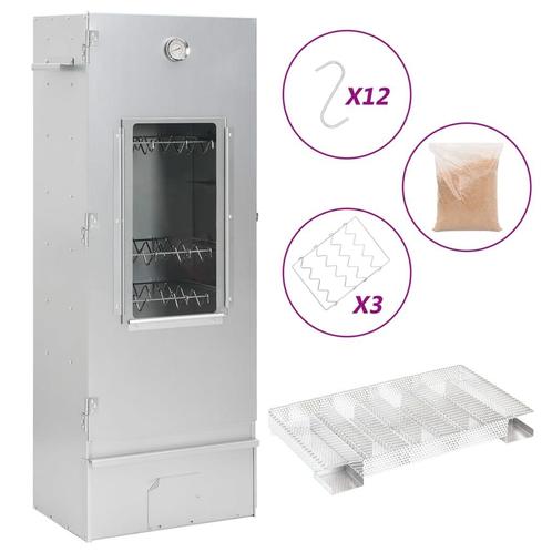 vidaXL BBQ-rookoven met koude rookgenerator gegalvaniseerd, Elektronische apparatuur, Overige elektronische apparatuur, Nieuw