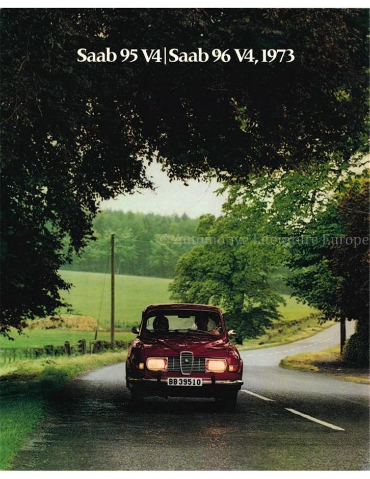 1973 SAAB 95 | 96 V4 BROCHURE NEDERLANDS, Boeken, Auto's | Folders en Tijdschriften